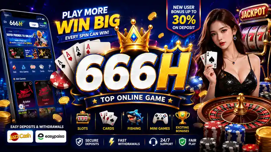 666H Game Pakistan with slots cards and JazzCash Easypaisa